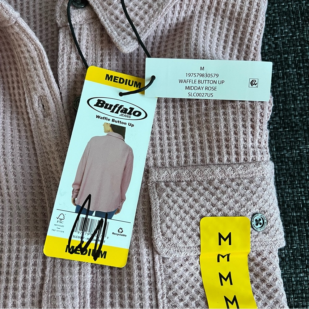 NWT Buffalo Women's Waffle Button-Down Top - Picture 8 of 8